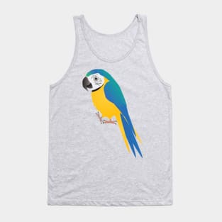 Funny blue and yellow macaw Tank Top